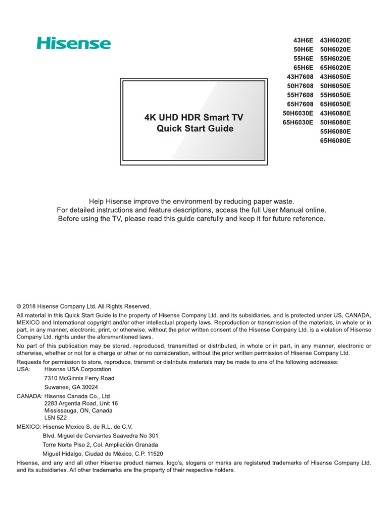 Hisense Tv Manual Pdf