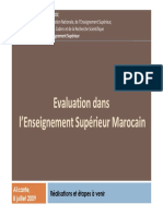 Evaluation Dans L'enseignement Supérieur Marocain - Réalisations Et Étapes À Venir