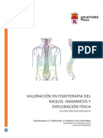 Valoración fisioterapia raquis