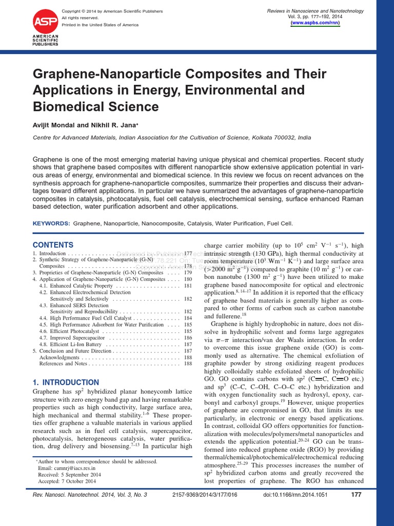 Graphene NanoparticleComposites PDF | PDF | Graphene | Nanoparticle