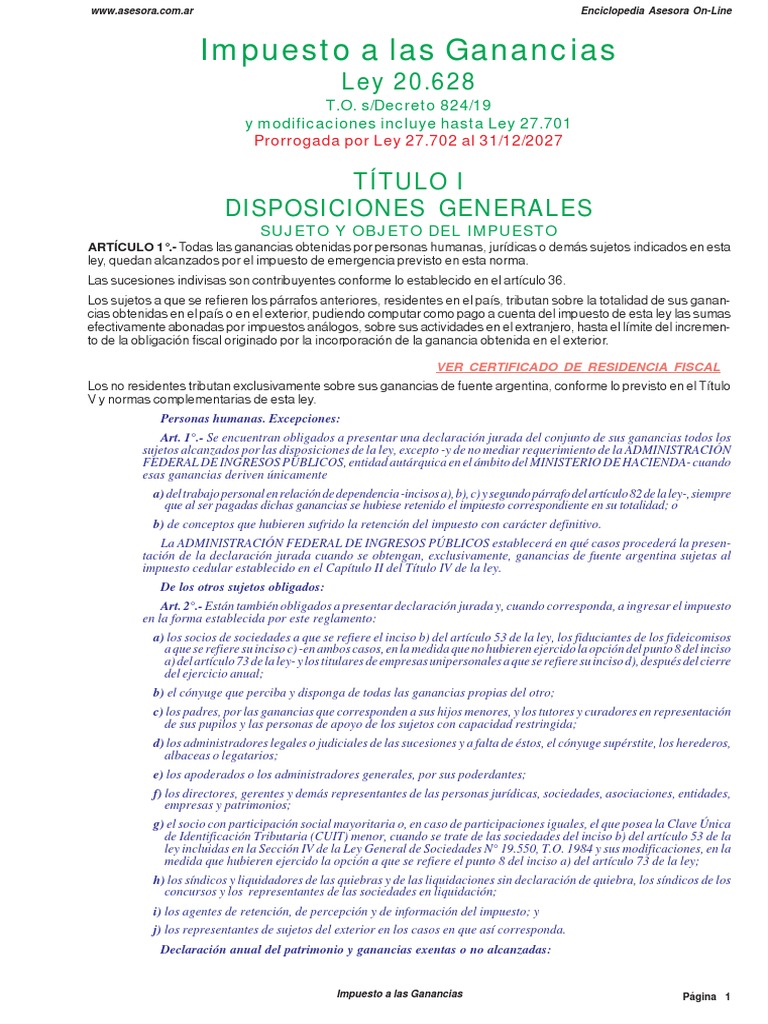Guía sobre el Impuesto a las Ganancias | PDF | Impuesto sobre la renta ...