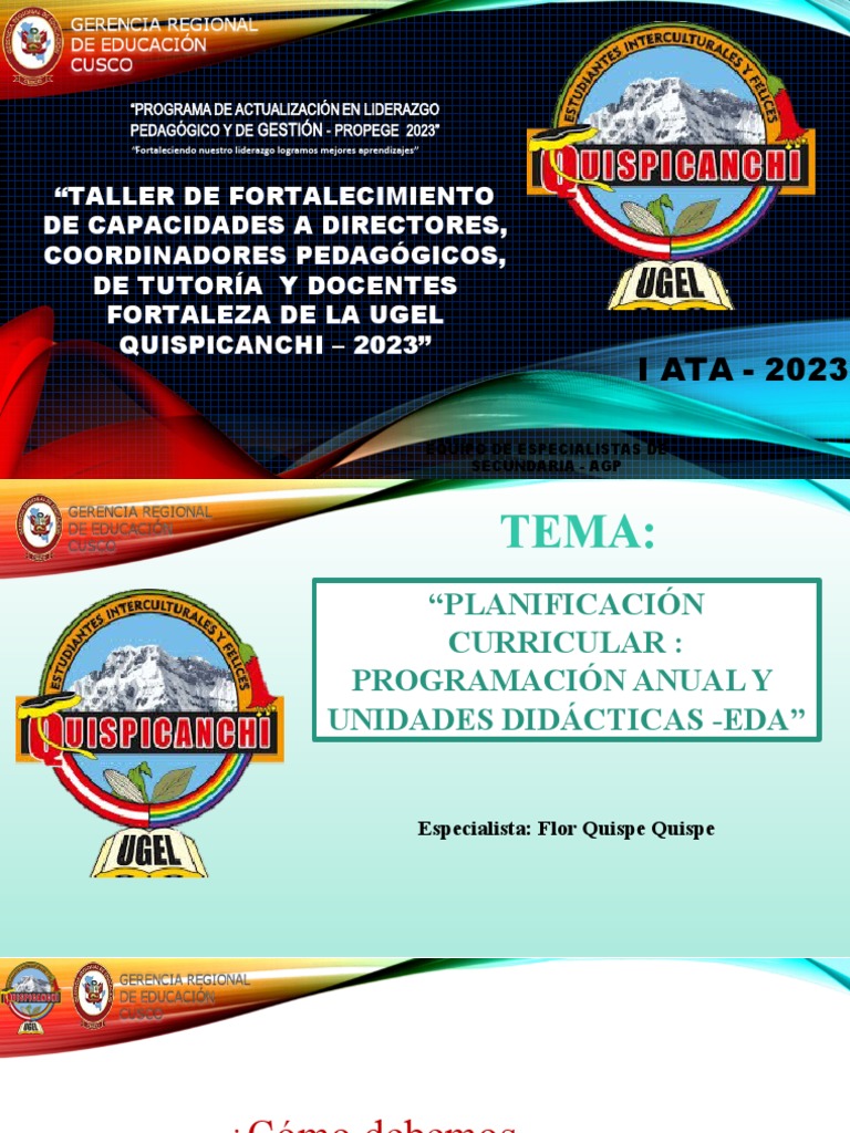 Taller de Diversificación Curricular 2023 | PDF | Plan de estudios ...
