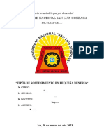 Tipos de Sostenimiento en Pequeña Mineria