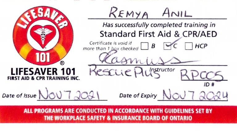 Standard First Aid & CPR Certification | PDF
