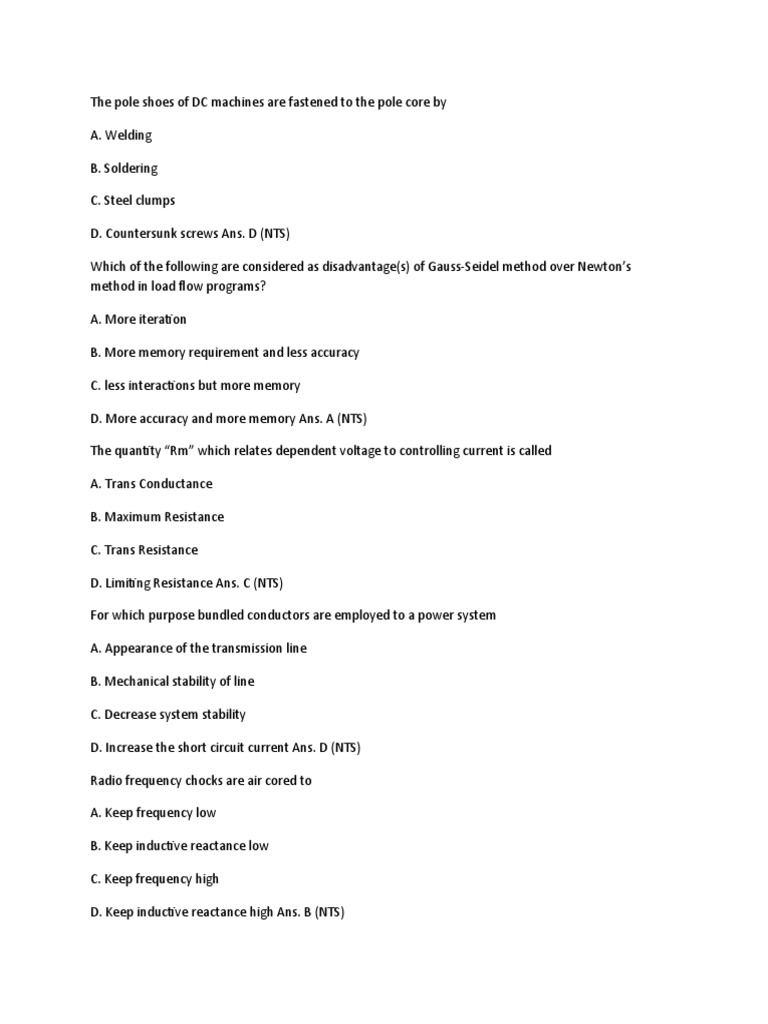 The Pole Shoes of DC Machines Are Fastened To The Pole Core ByMgguyg