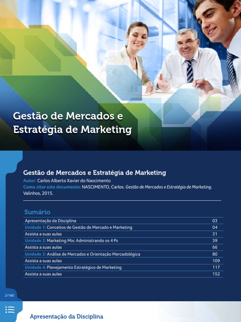 Marketing Mix e Gestão de Mercados | PDF | Marketing | Mercado (economia)