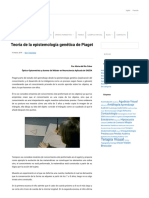 Teoría de La Epistemología Genética de Piaget - SAERA PDF