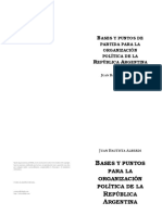 ALBERDI - Bases y Puntos de Partida para La Organización Política de La República Argentina