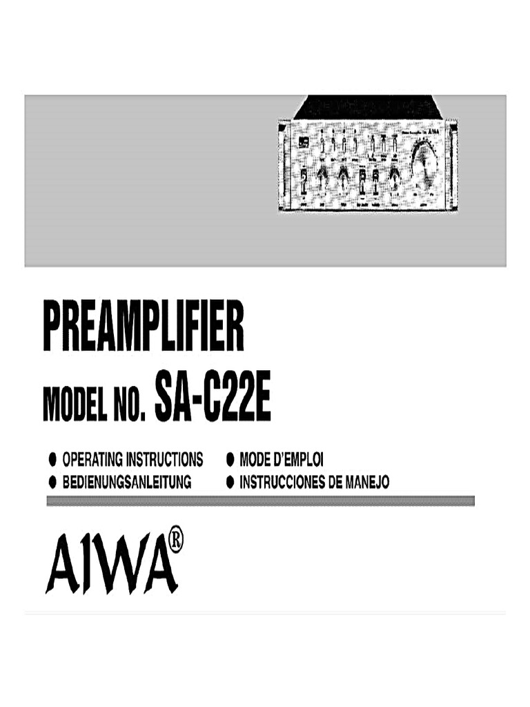 Aiwa SA C22E Owners Manual | PDF