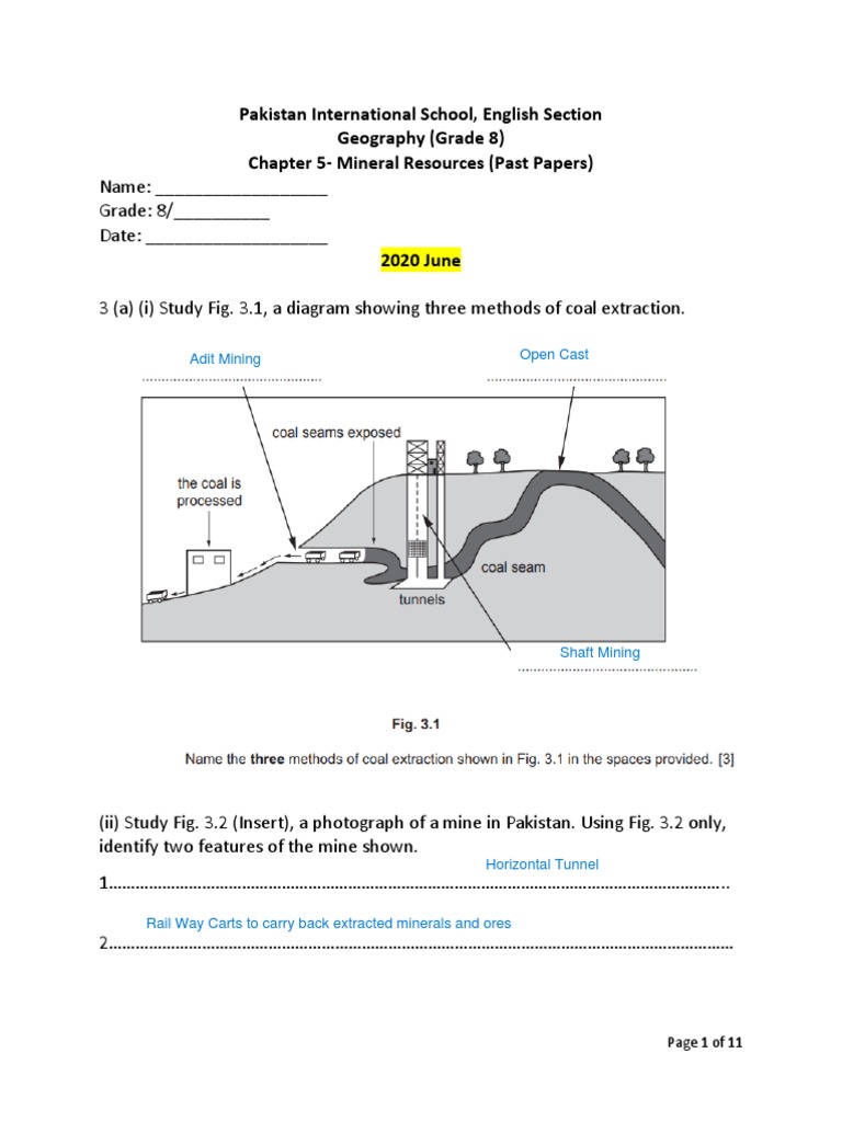 Mineral Resources-Booklet 1 | PDF | Mining | Coal Mining
