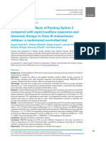 Cephalometric Effects of Pushing Splints 3 Compared With Rapid Maxillary Expansion and Facemask Therapy in Class III Malocclusion Children