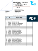 FORMATO #007-2021 Control de Asistencia 2022 - I-PRIMERA CLASE