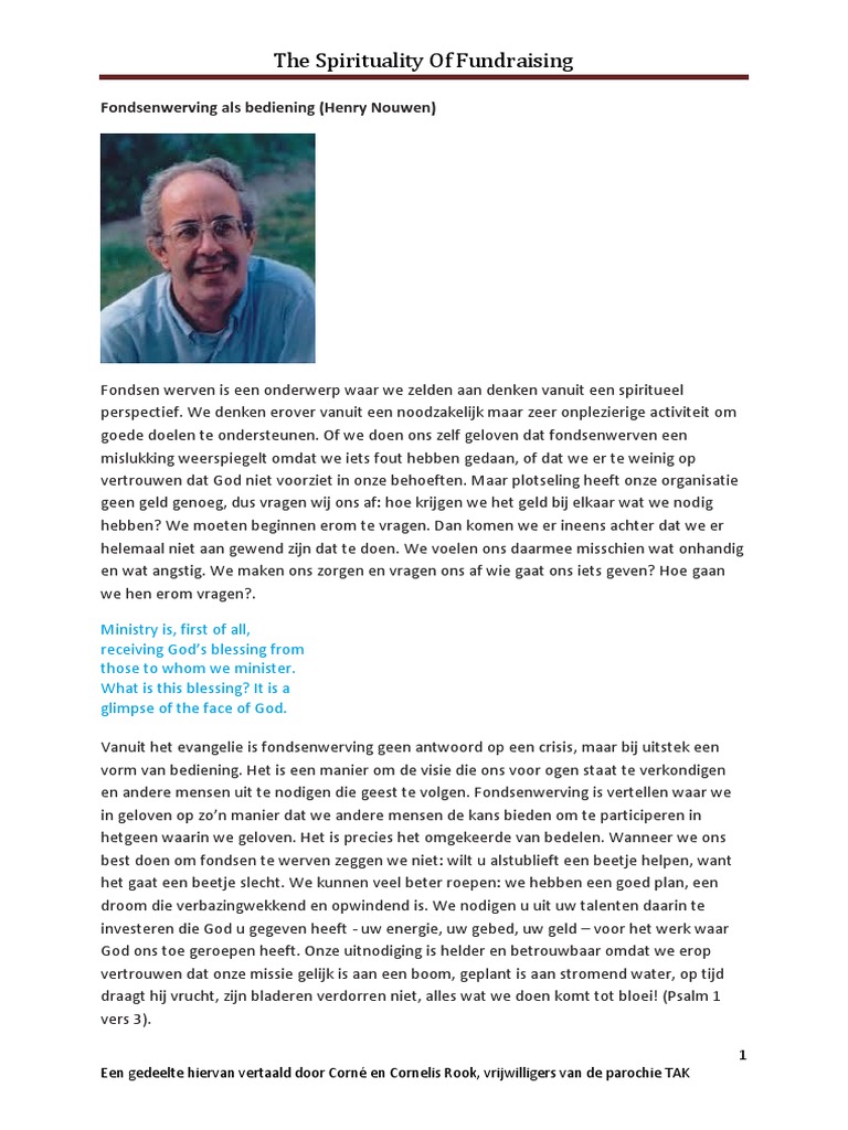 Adoc Pub The Spirituality of Fundraising PDF