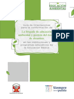 Guía de Orientaciones para La Conformación de La Brigada de Educación Ambiental y Gestión Del Riesgo de Desastres