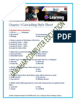 CH 3 CASCADING STYLE SHEET - MCQ - Eng