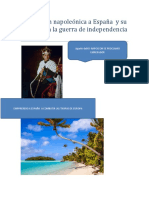 La Invasión Napoleónica A España y Su Impacto en La Guerra de Independencia