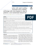 Maxillary Protraction With Rapid Maxillary Expansion and Facemask Versus Skeletal Anchorage With Mini-Implants in Class III Patients A Non-Randomized Clinical Trial