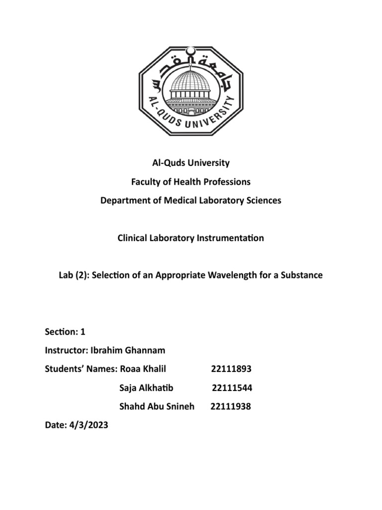 Lab Report | PDF | Absorbance | Spectrophotometry