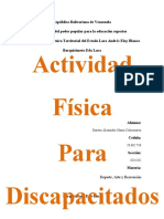 Actividad Física para Discapacitados