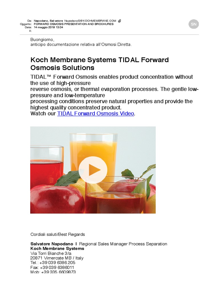 Forward Osmosis Presentation And Brochures Pdf