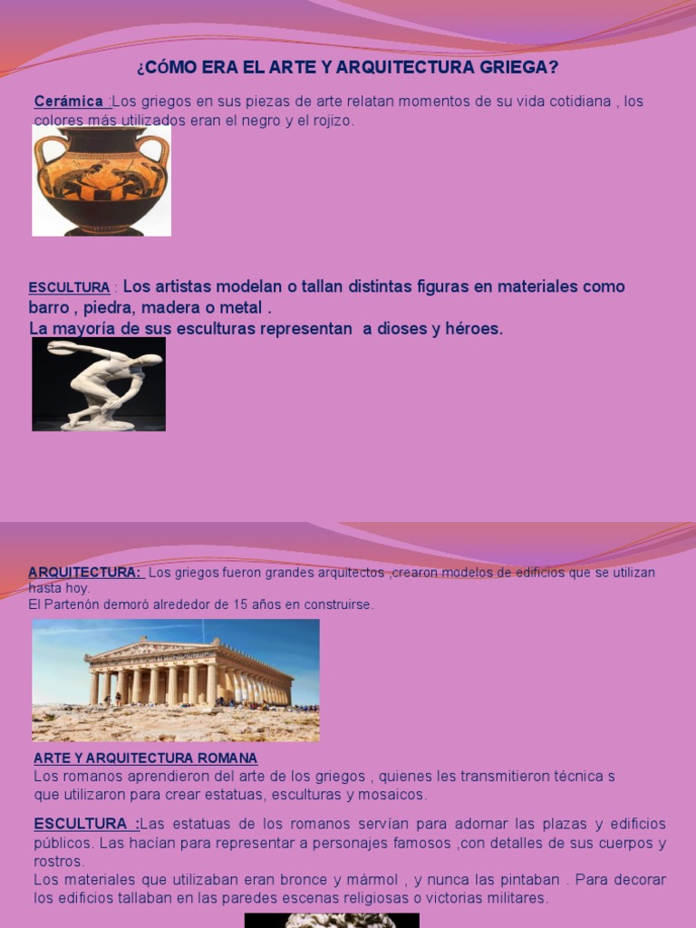 Arte y Cultura de Grecia y Roma | PDF | Escultura | Antigua Grecia