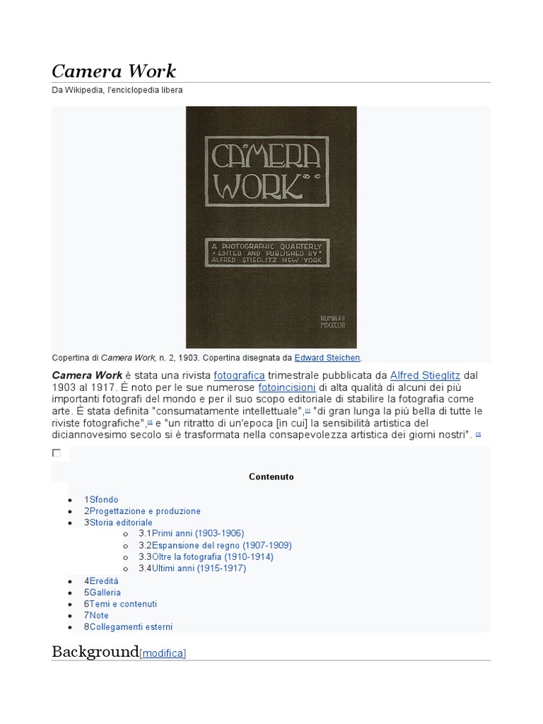 Camera Work | PDF