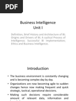 Business Intelligence Unit I