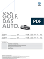 Golf Preisliste