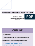 Modality, Point of View & Fictional Narratives