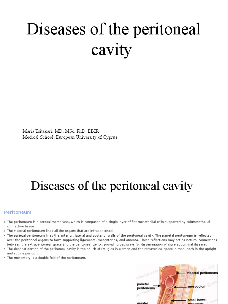 Peritoneal Cavity Diseases Overview | PDF | Peritoneum | Ovarian Cancer