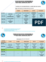 Planning de Cours Partiel Du 2ND SMT 22 235 (Jour) 1 - 035052