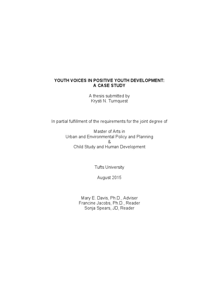 Positive Youth Development PDF Evaluation Program Evaluation