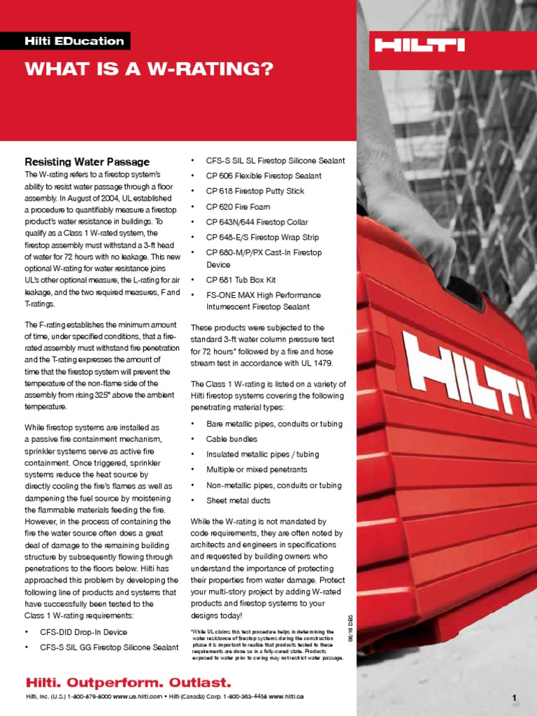 Hilti EDucation on WRatings and Firestop Systems PDF Pipe (Fluid