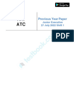AAI ATC Junior Executive 27 July 2022 Shift 1 (English) PDF