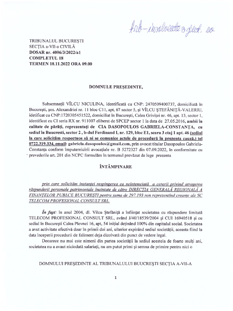 Intampinare Faliment | PDF