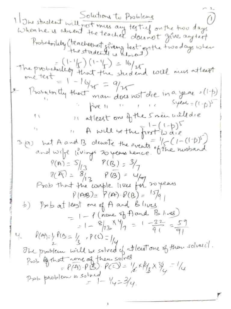 Bayes Theorem Problems And Solutions