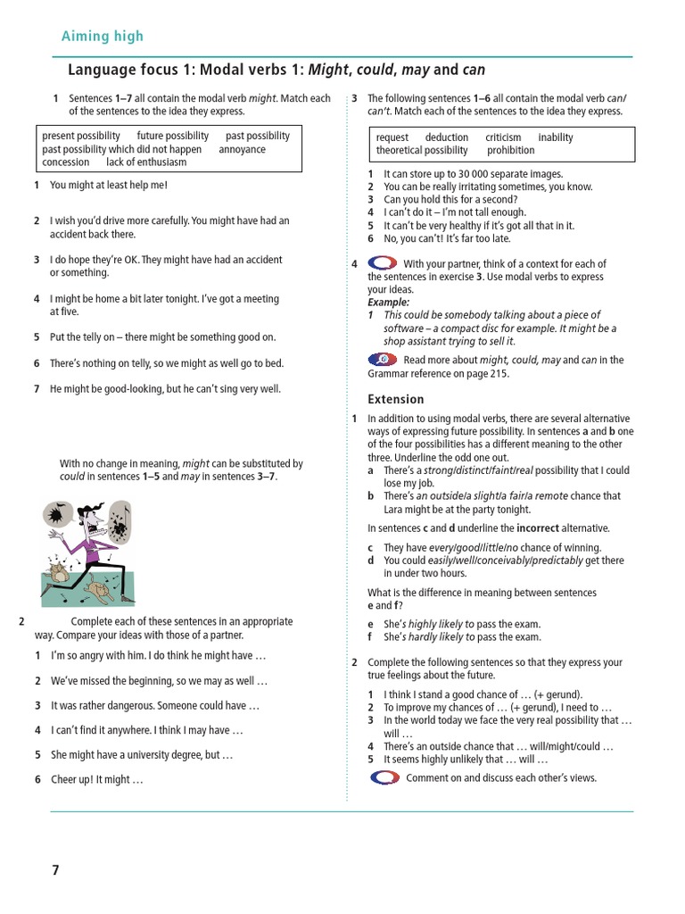 x50 Unit 1a Ready For Advanced SB Edited - 9 | PDF | Verb | Linguistics