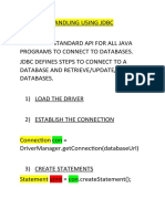 Database Handling Using JDBC