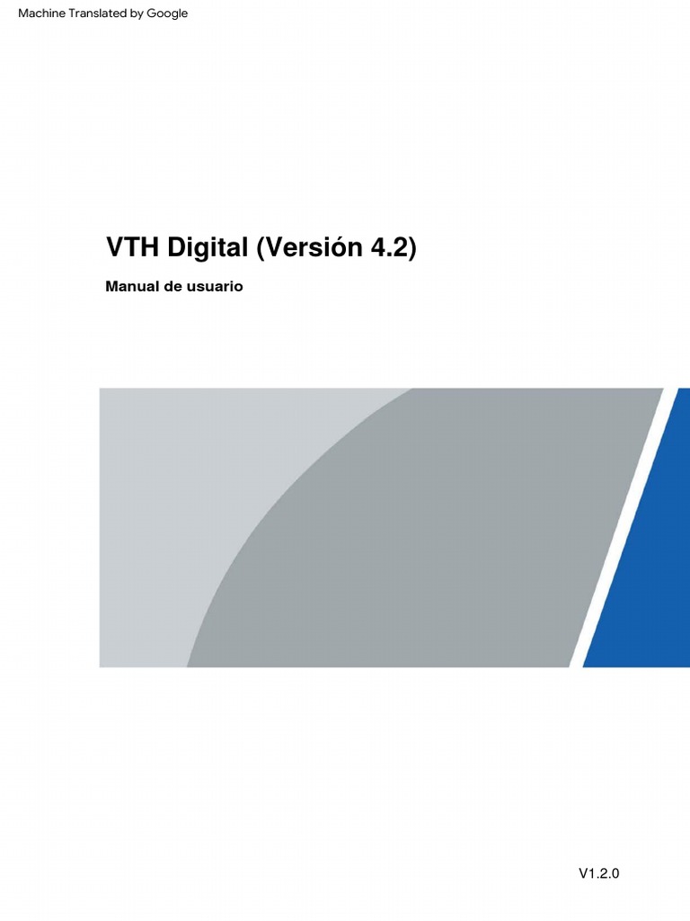 Manual de Usuario VTH Digital 4.2 | PDF | Software | Ingenieria Eléctrica
