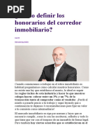 Cómo Definir Los Honorarios Del Corredor Inmobiliario