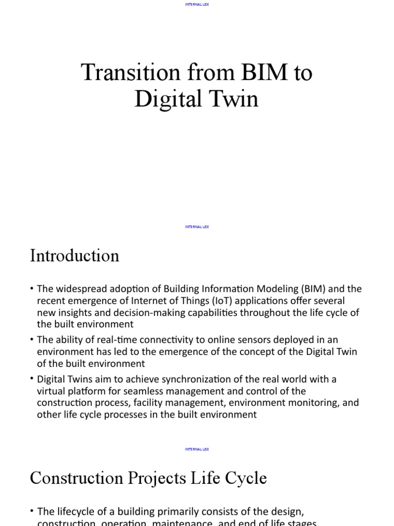 Transitioning from BIM to Digital Twin | PDF | Building Information ...