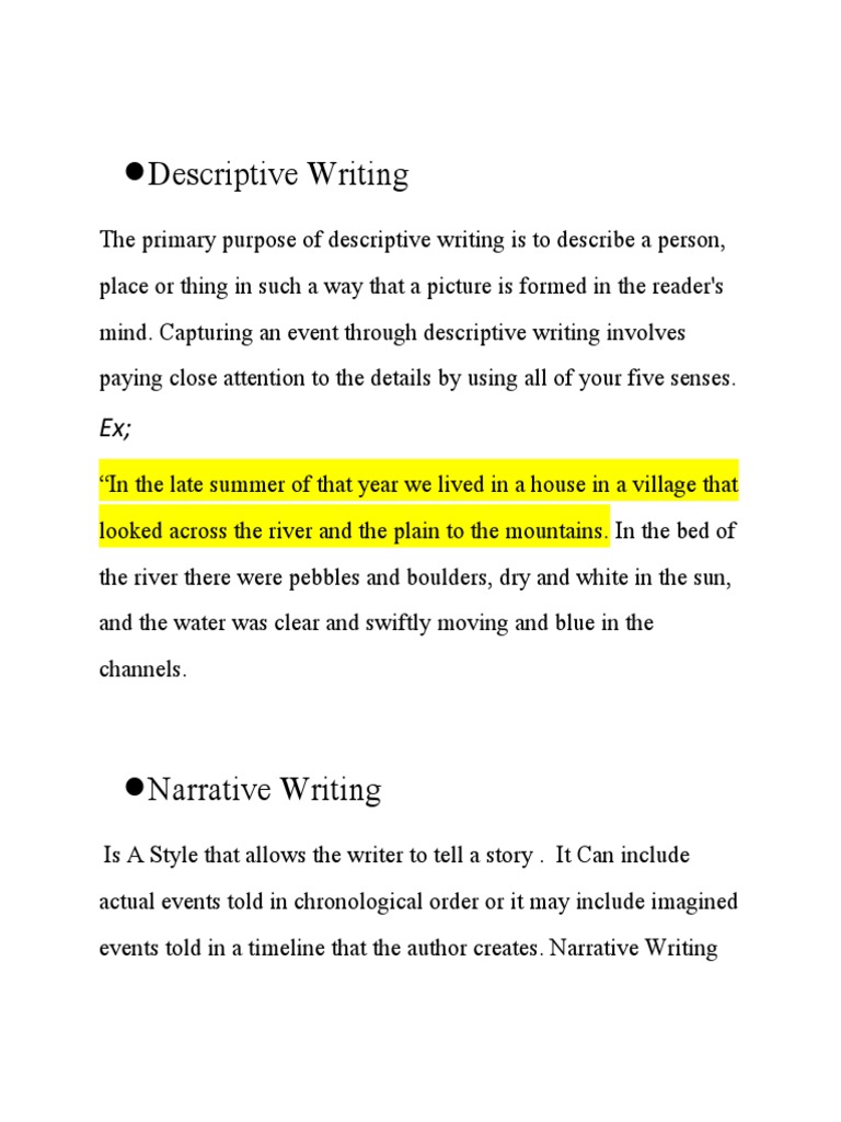 Forms of Narrative Writing | PDF | Mass Media | Academic Publishing