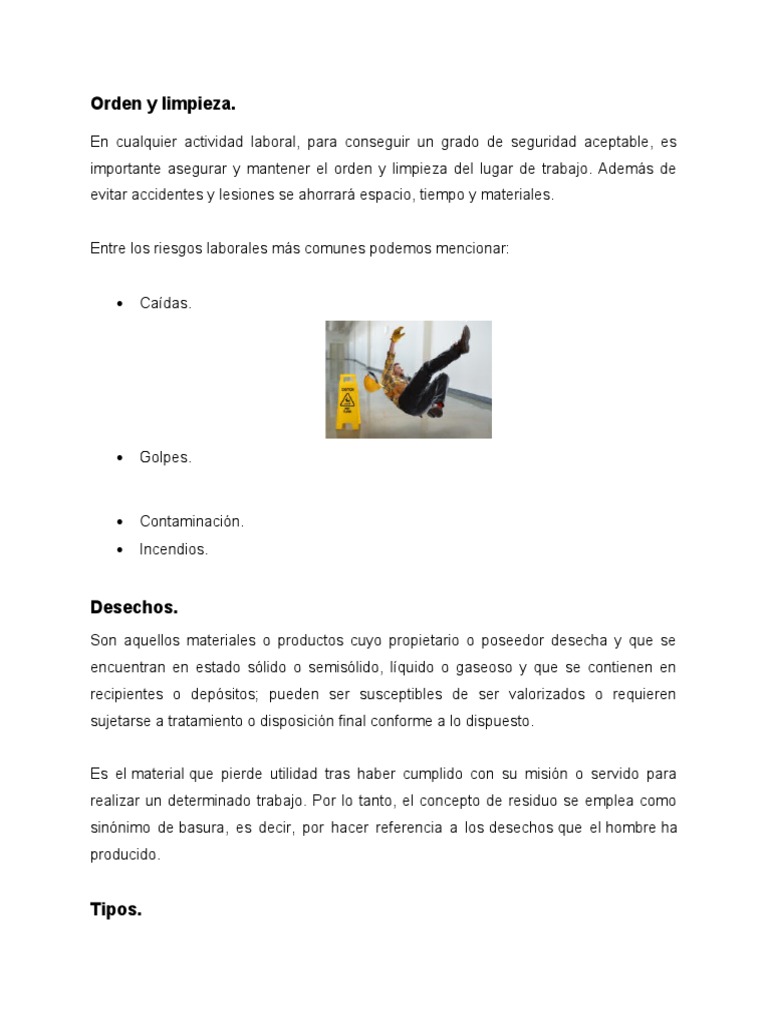 Seguridad y Manejo de Residuos Laborales | PDF | Residuos | Naturaleza