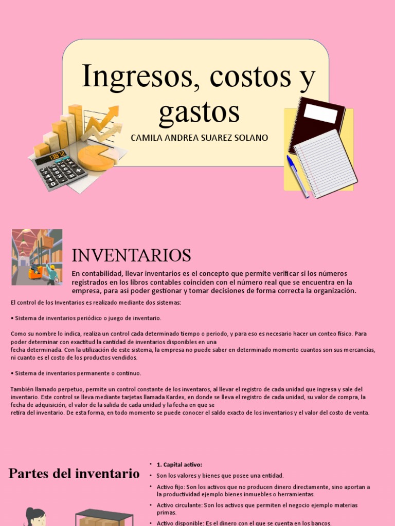 Ingresos, Costos y Gastos en Contabilidad | PDF | Costo | Inventario