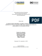 Analisis de La Respuesta Estatal Del Estado Ante La Pandemia PDF