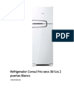 Refrigerador Consul Frio Seco 361Lts 2 Puertas Blanco