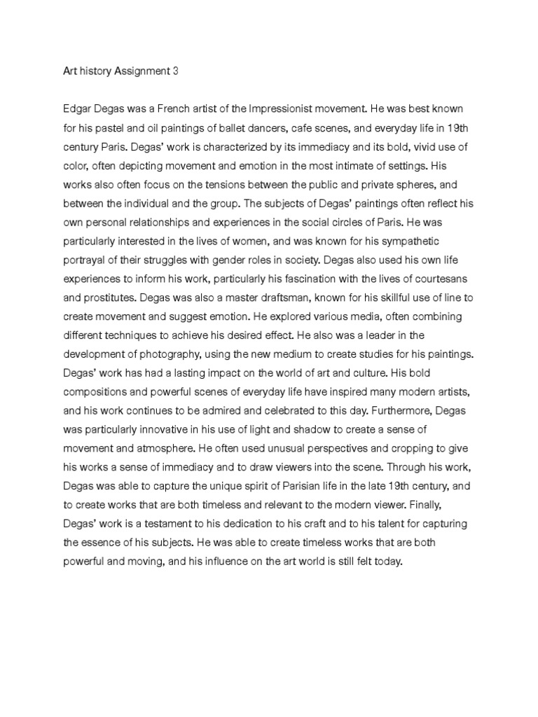 Degas And Impressionism Pdf