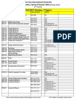 Port City International University Mid Exams Schedule