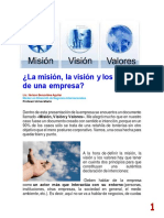 CI 745 TEMA 5 La Misión, La Visión y Valores Empresariales PDF