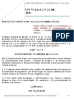 RESOLUÇÃO CMN #4.949 - 2021 - Política de Relacionamento Com o Cliente PDF